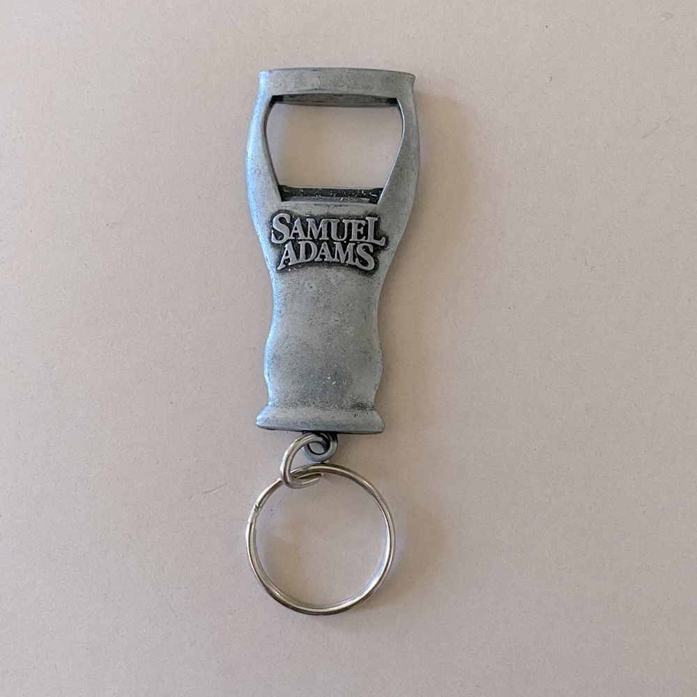 Samuel Adams Metal Pewter Keychain Keyring Bottle Opener (NWOT)